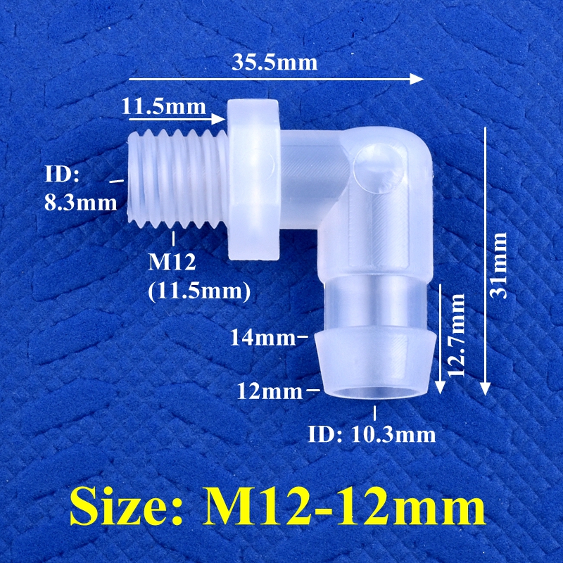 5 ~ 200Pcs M6 ~ M12 Om 4 ~ 12Mm Food Grade Plastic Pp Pagode Elbow Connector Aquarium tank Fittingen Micro Irrigatie Waterslang Joint