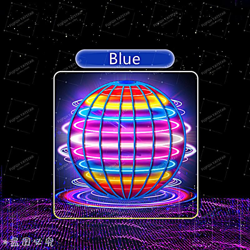 Magischer LED-Licht-Flugball-Spinner mit Handsteuerung 360° ° Rotierende Mini-UFO-Drohne Kinder-Partyspiel -Spielzeug: WEISS