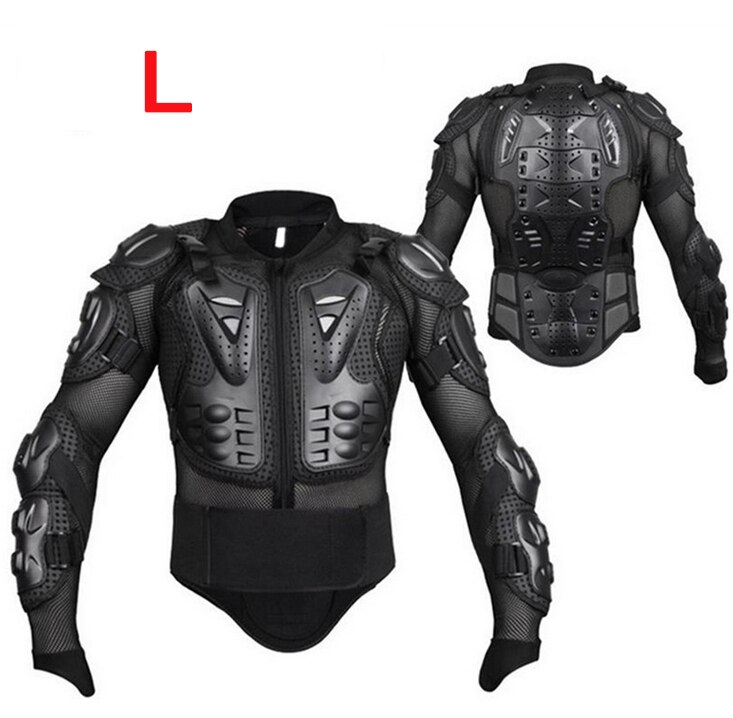 Motorcykel rustning jakke hel krop rustning motorcross racercykel bryst gear beskyttende skulder håndled beskytte moto tilbehør: L
