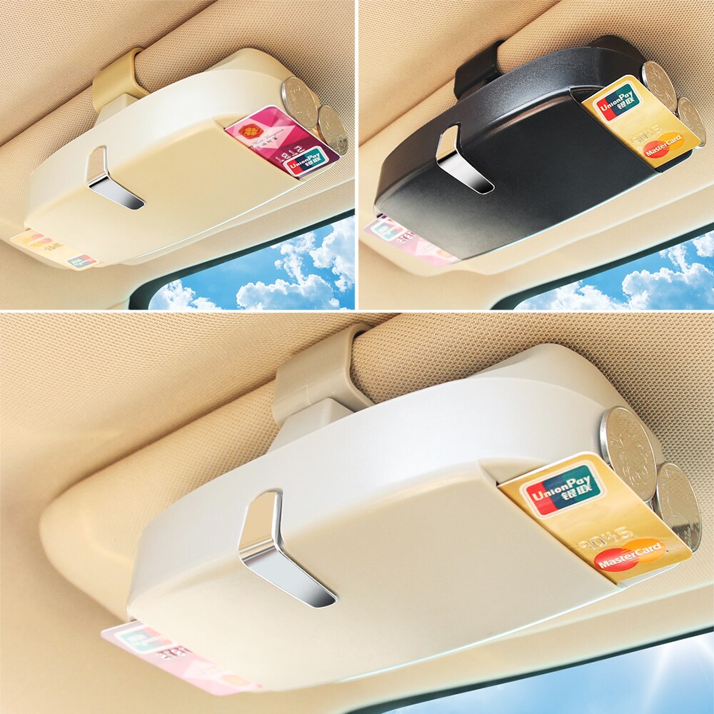 Auto Bril Clip Ticket Kaart Klem Abs Auto Bril Gevallen Auto Zonneklep Zonnebril Houder Accessoires