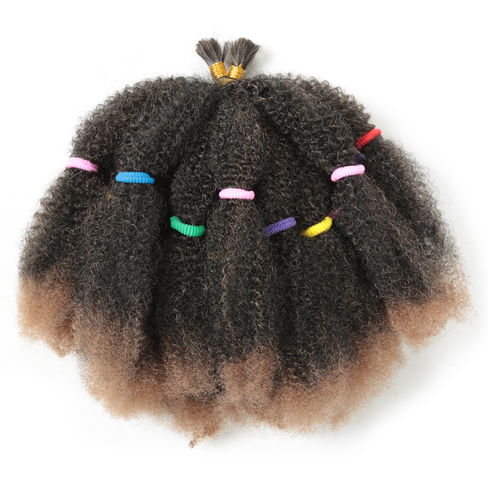 Pelo Afro rizado de 12 pulgadas, pelo sintético preestirado Afro rizado, pelo trenzado Afro, trenzas de ganchillo: T1B / 27