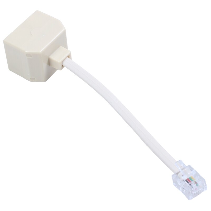 Telefoon RJ11 Mannelijke Lijn Om Dubbele RJ11 Vrouwelijke Jack Filter Splitter Adapter