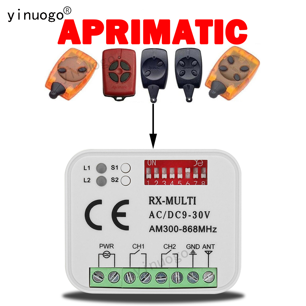 Aprimatic TR2 TR4 TM4 TX2M/4M Garagepoort Afstandsbediening Ontvanger RX-MULTI Ac/DC9-30V 300-868mhz Universele Deur Controle Ontvanger