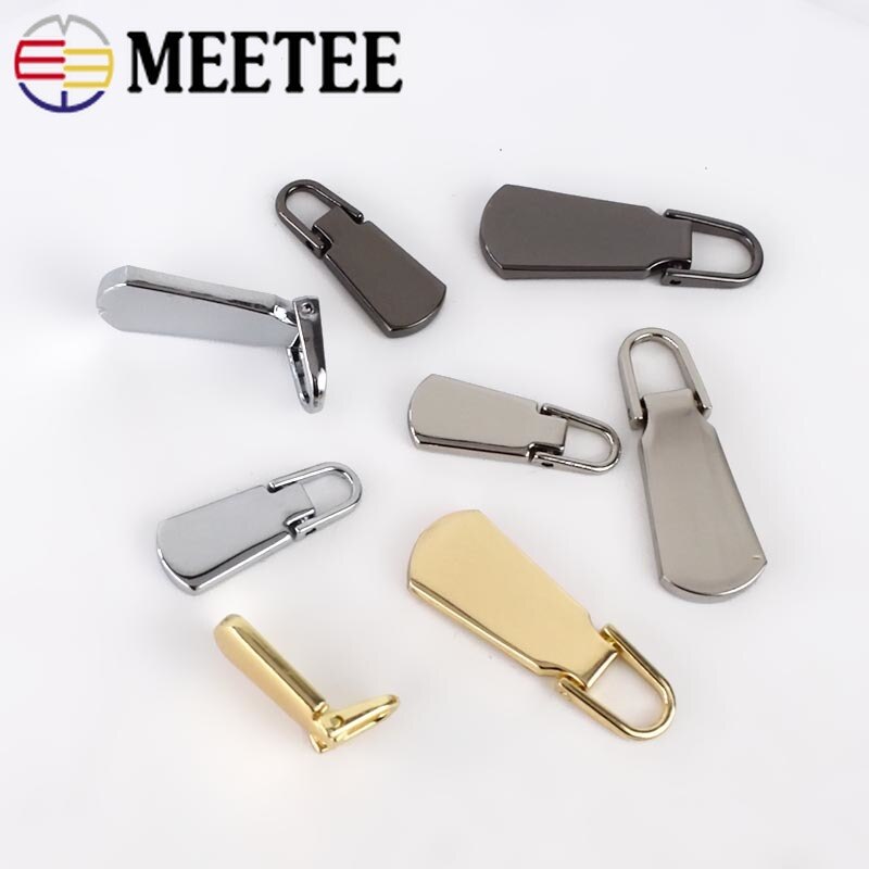 5Pcs Detachable 3# 5# Metal Zipper Pullers For Zipper Sliders Head Zip Repair Kits Zipper Pull Tab DIY Sewing Accessories ZT101