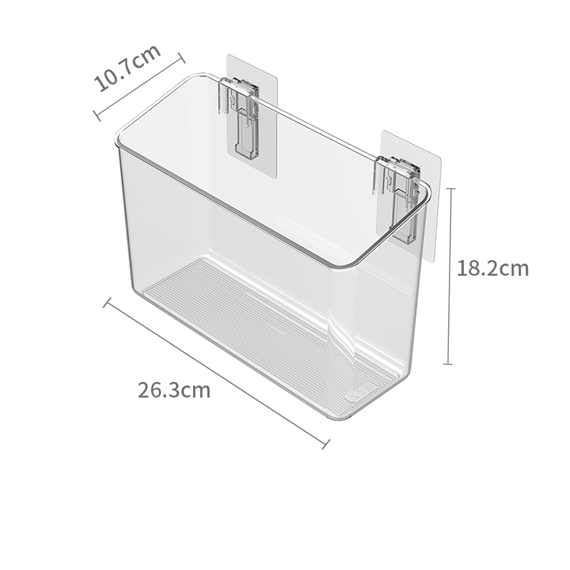 Clear Wall Mount Organizer for Wall,Cabinet Door Organizer for Bathroom,Pantry,Kitchen,Laundry,Spice/Cosmetics Storage Box: GRAY