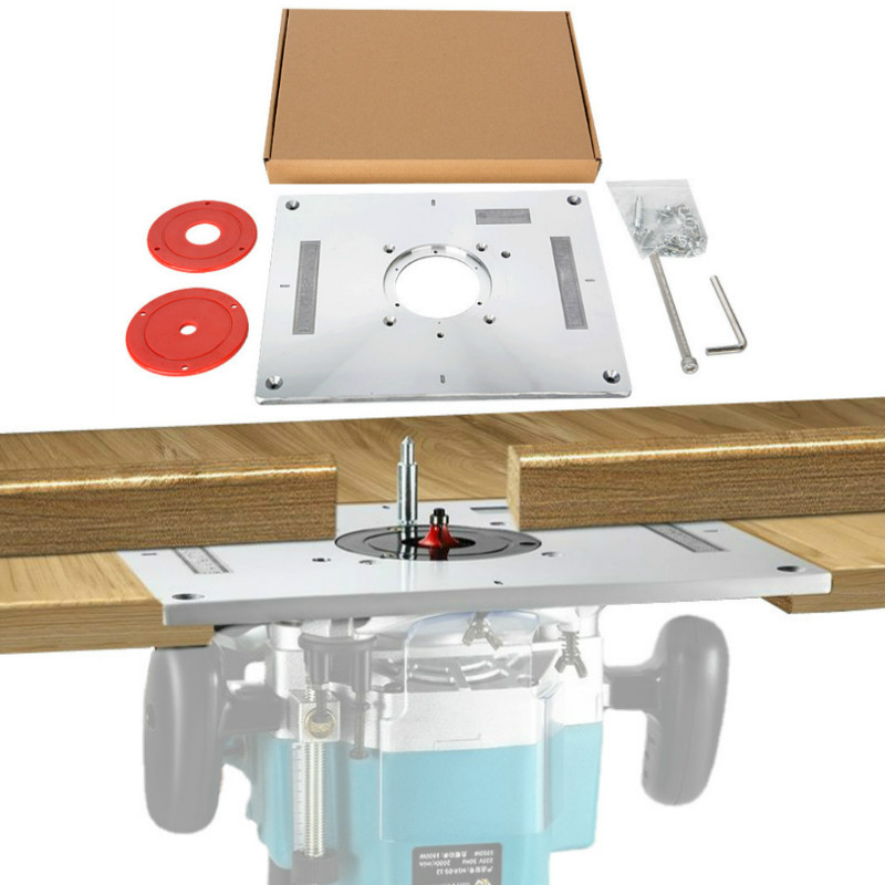Elektrisk træfræsning trimning maskine flip plade guide bord aluminium router bord indsætte plade til træbearbejdning arbejdsbænk