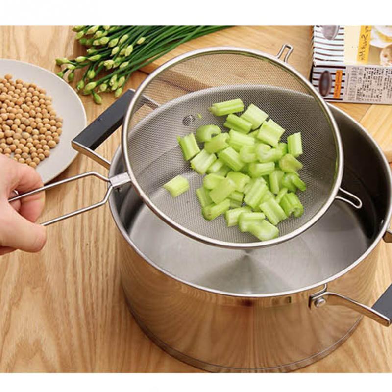 Finmasket sil mel sikt sil dørslag rustfritt stål tråd olje sil kjøkken baking kokeverktøy mat filter