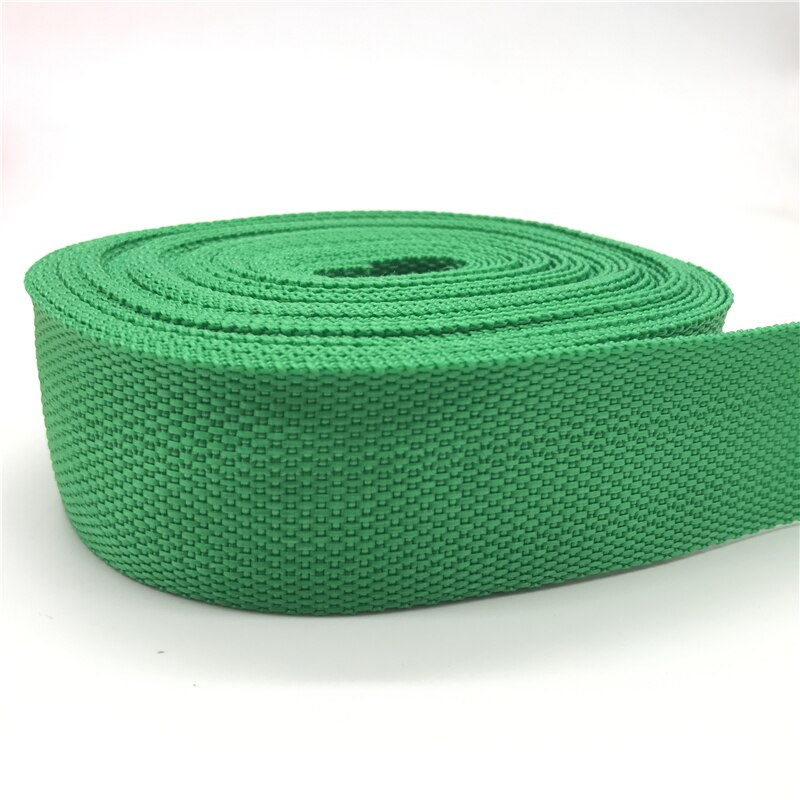 2 jardy 38mm PP wstążka saszetka na pasek nylonowa taśma wstążka do plecaka taśma szyta torba akcesoria do paska: Green