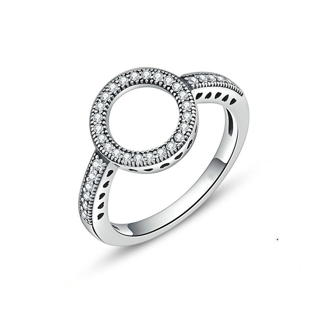 Zilveren 925 Vergulde Ring Klassieke Elegantie Abstracte Elegantie Hartvormige Liefde Hart Slot Ring Voor Vrouwen Mode Sieraden: 9 / Kastanjebruin