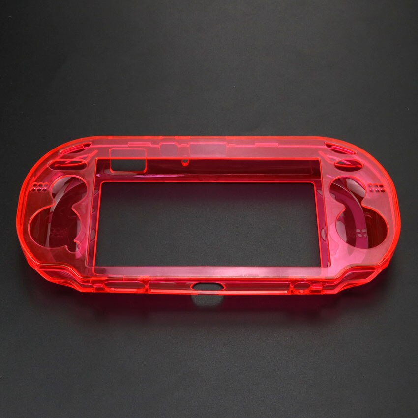 YuXi Clear Hard Case Transparant Beschermhoes Shell Skin voor Sony psv1000 Psvita PS Vita PSV 1000 Crystal Body Protector: Rood