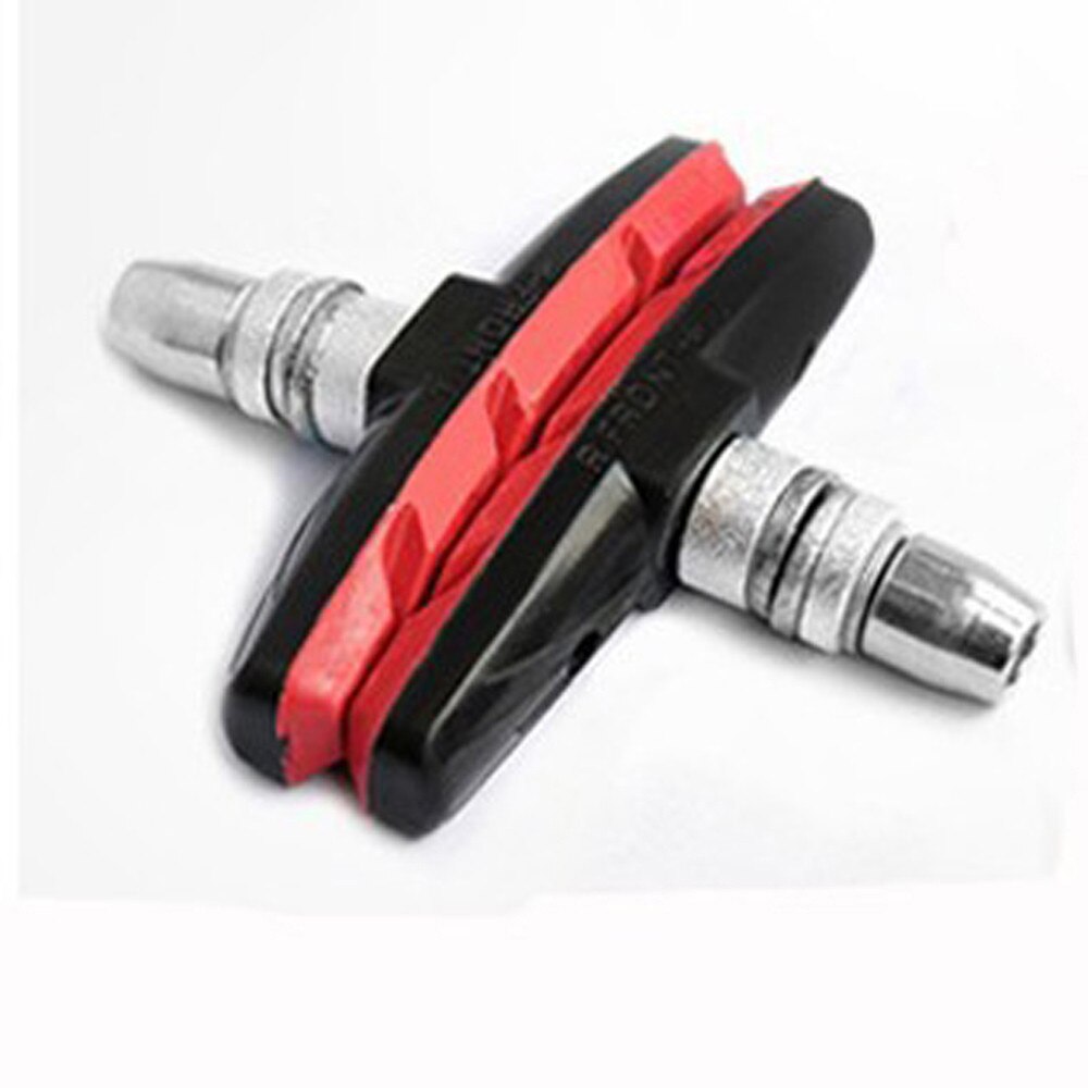 One Pair Mountain Road Bike Brake pads MTB Bicycle Braking V-Brake Holder Shoes Rubber Blocks Durable Cycling Accessories#25: Red