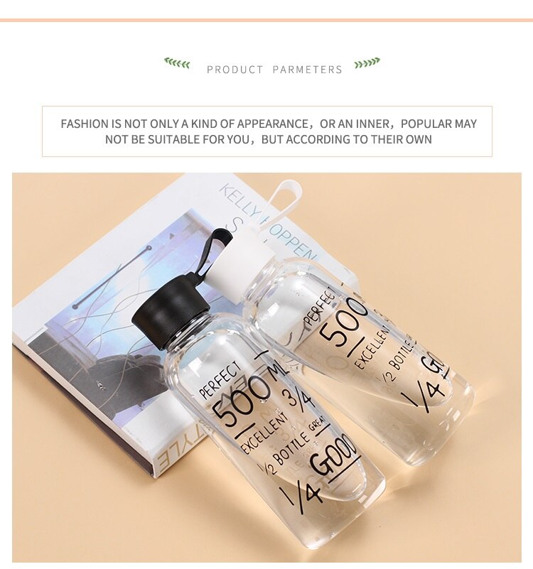 Bouteille de boisson portable 500ml pour l'école | , avec sac, secoueur de protéines BPA, bouteilles d'eau pour les filles de l'école