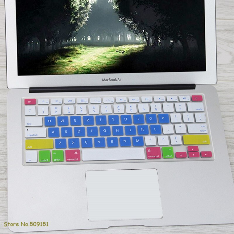 Us engelsk tastatur cover til apple mac macbook pro 13 15 17 air retina 13 keyboard protector skin  a1466 a1369 a1502 a1278 a1398
