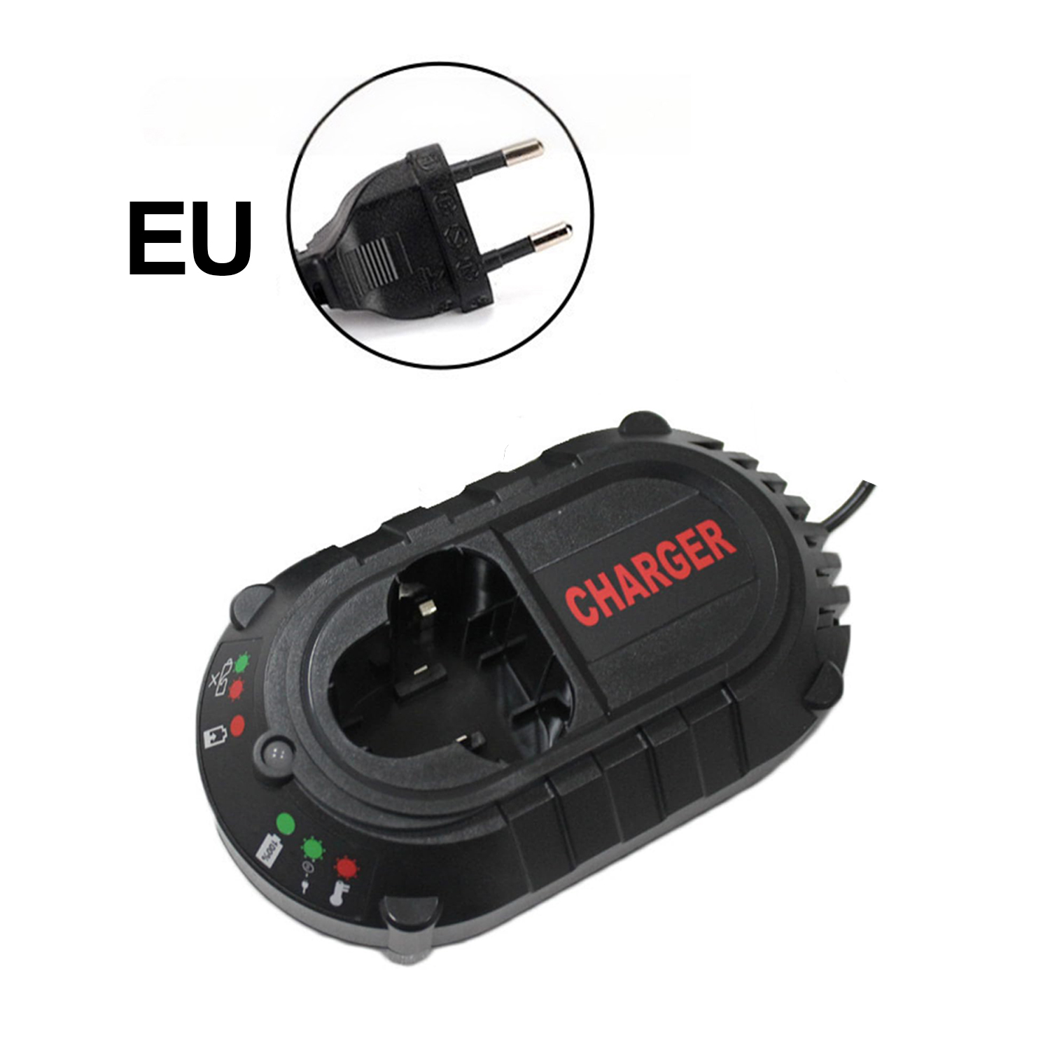 Pour Makita BL1013 BL1014 10.8 V-12 V Li-ion chargeur Batteries DC10WA perceuse électrique tournevis outils chargeur d'alimentation: Black