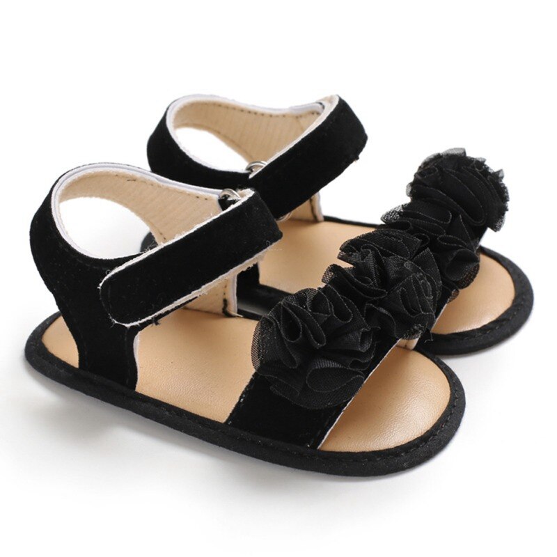 Kids Baby Girl Soft Sole Shoes Anti-slip Sandals Prewalkers Flower First Walkers Walking Shoes