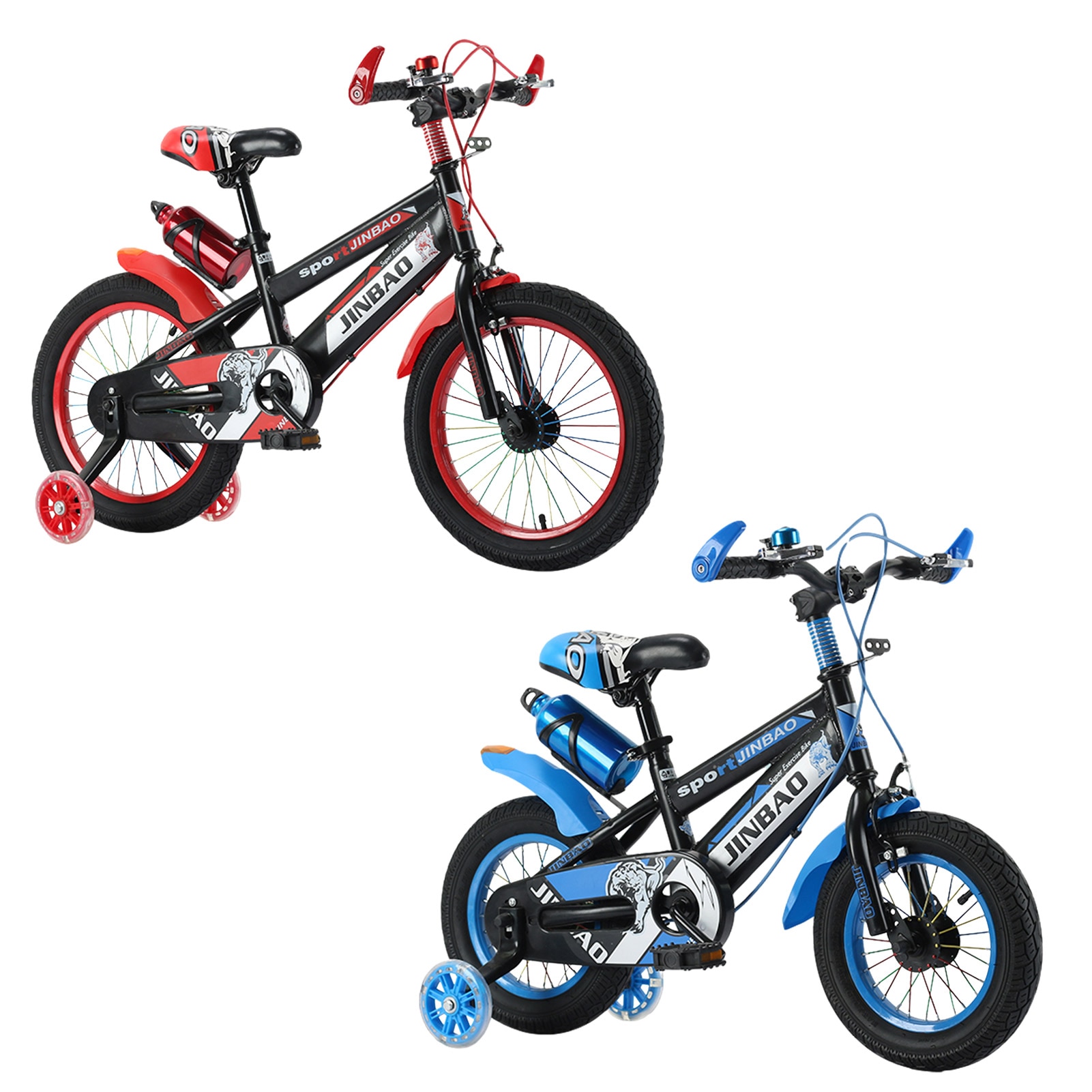 18-inch Freestyle Balance Bike With Training Wheels, Children's Bike, Suitable For Boys And Girls Cycling Sports