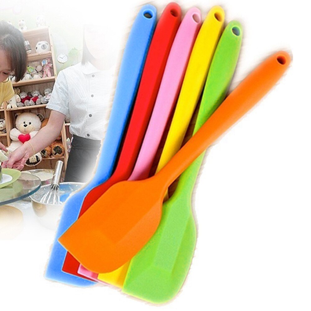 Cocina casera de silicona Flexible Espátulas para tarta espátula para crema herramienta de cocción y horneado