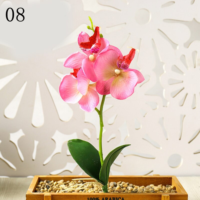 29cm de haut soie fleur artificielle papillon orchidée fleur d'orchidée pour nouvelle maison maison mariage Festival décor Simulation fleur: 08