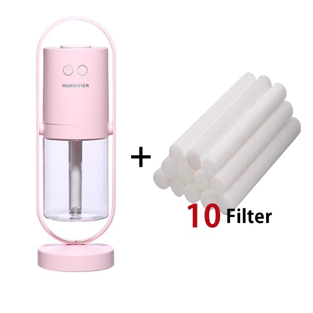 200ml Mini Luftbefeuchter Elektrische Aroma Öl Diffusor USB Kühlen Nebel Spritzgerät Luft Reiniger mit Bunten Nacht Licht für Mini xiaomi: P FilterX10