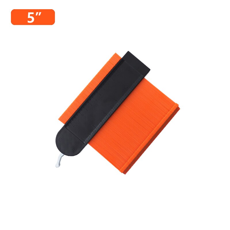 5 ''/10'' kontur Messgerät mit Metall sperren 130mm Erweitern Profil Messgerät Unregelmäßige bilden Duplizierer Fliesen Laminat fliesen Kennzeichnung Werkzeug: 5 Zoll Orange