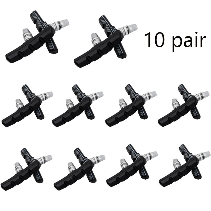 Pastillas de freno en v para bicicleta, accesorios de ciclismo de larga duración, de goma, silenciosas, 75g, 1 a 10 pares: Verde