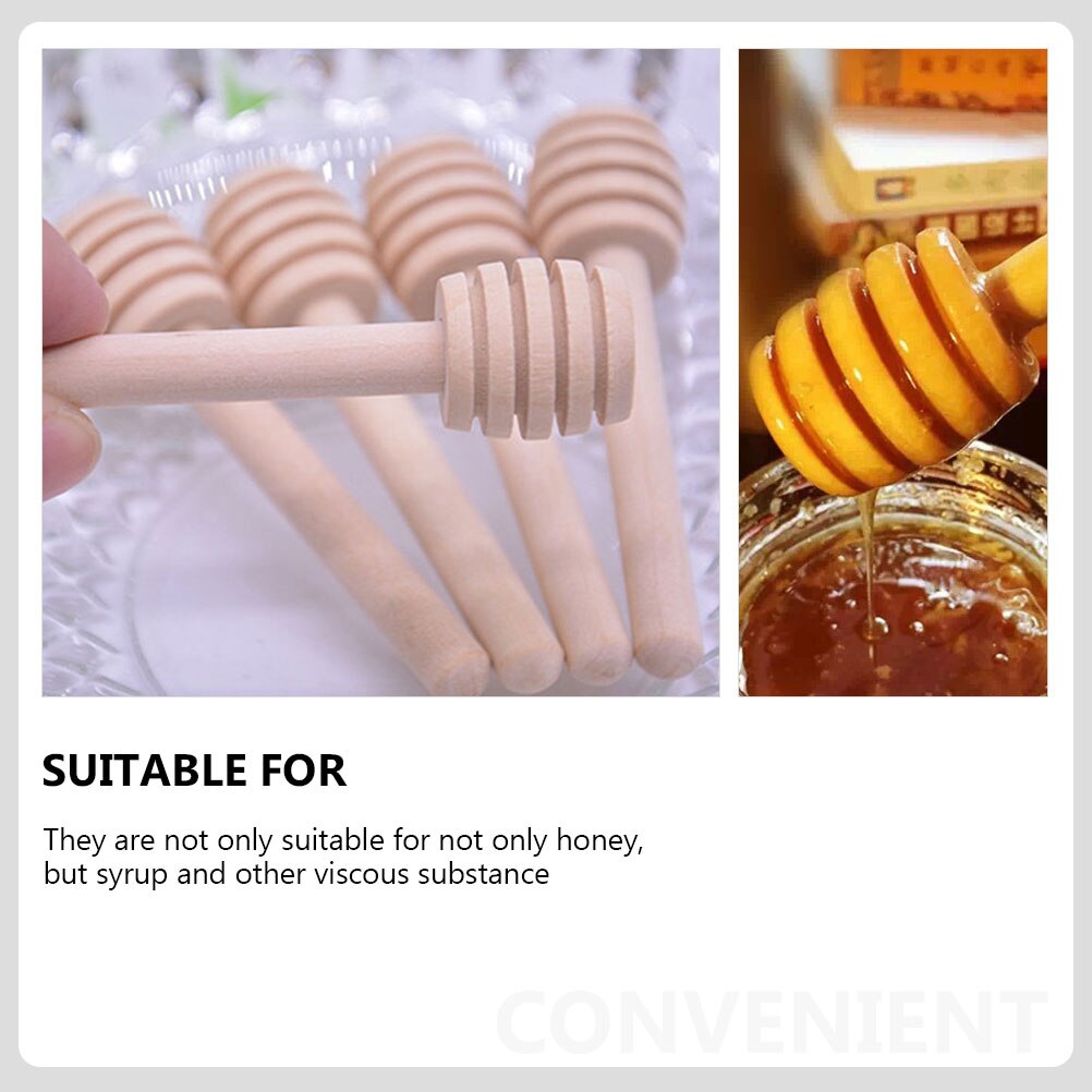 Varillas de madera para agitar miel, 25 piezas, palitos de miel