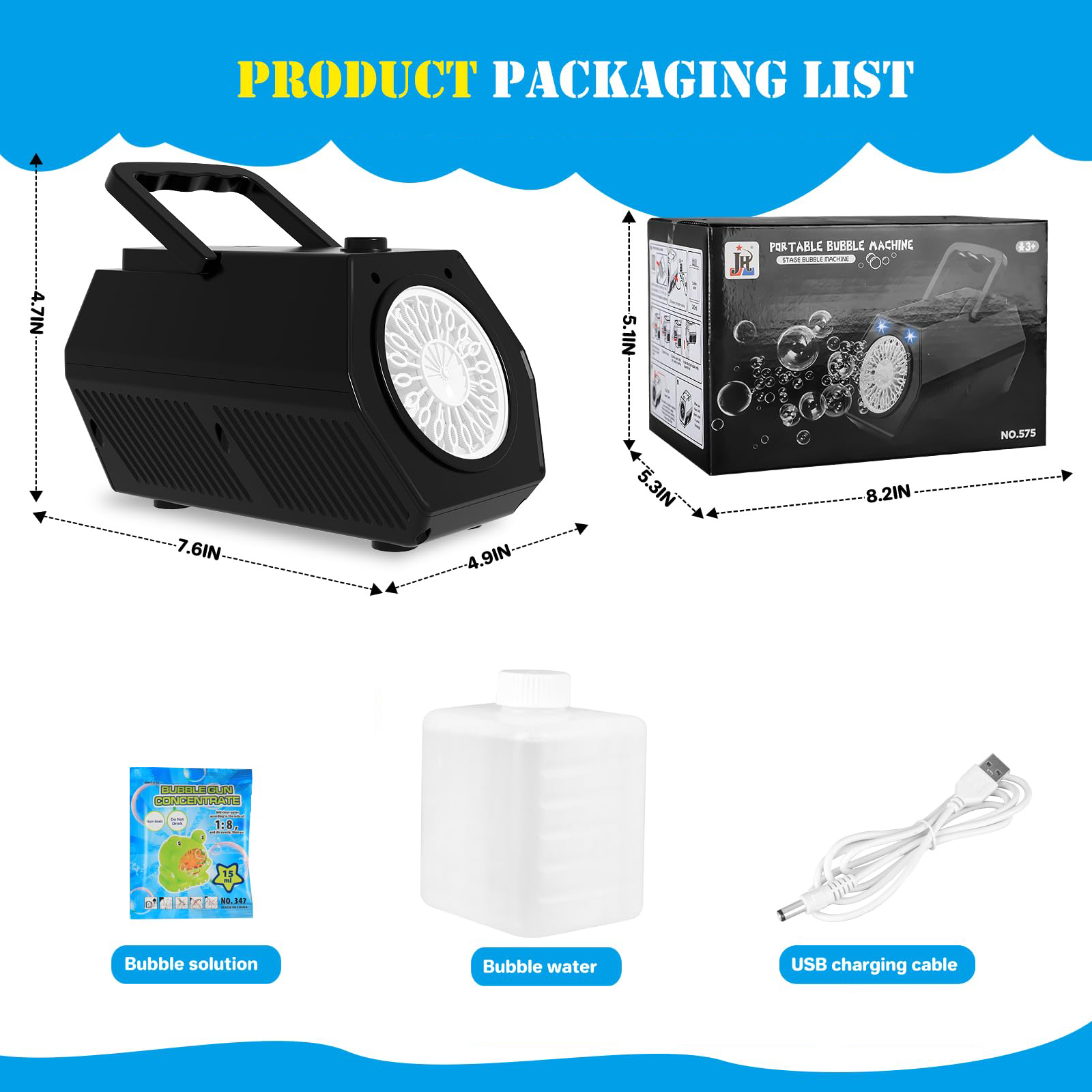 Verbesserte automatische seifenblasenmaschine mit 2 geschwindigkeitsstufen