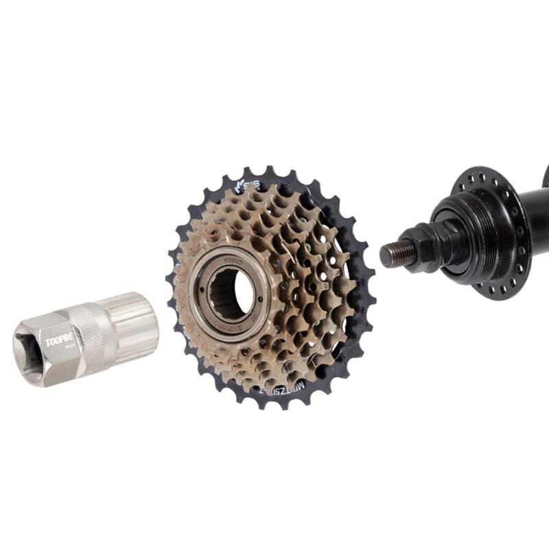 Freewheel Remover, Quality Fiets Freewheel Sprocket Remover, 12 Teeth Road MTB Rear Hub Cog Vliegwiel Revisie Extractor Repair Socket te (Color : TOL142B