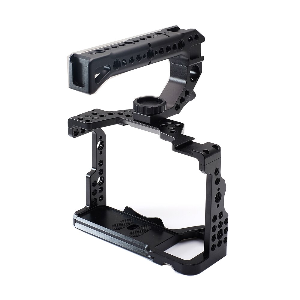 Metal Camera Cage Rig for Sony A7IV A7R4 A7M4 A7 IV Cold Shoe Mount Arca-Style Quick Release Mount with Top Handle Grip