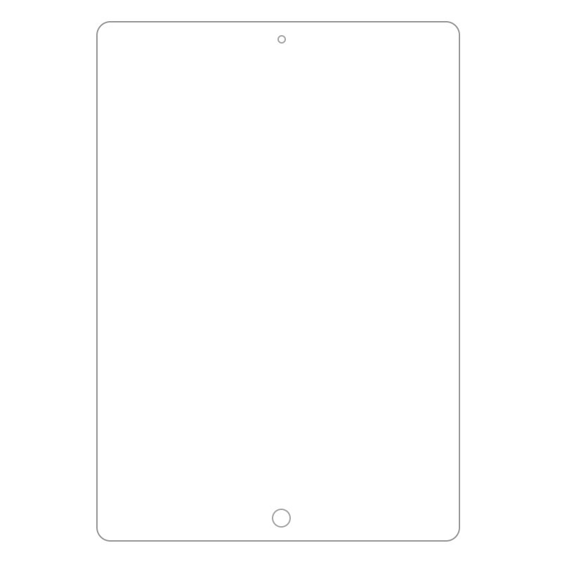 Displayschutzfolie aus gehärtetem glas für ipad air 3, 9h