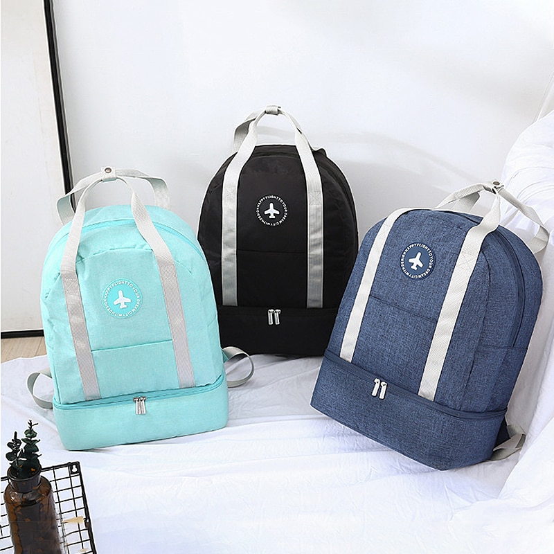 Luggage Travel Bag ouble Layer Duffel Storage Clothes Shoes Bag Bra Underwear Pouch Waterproof Portable Storage Zip Pouch