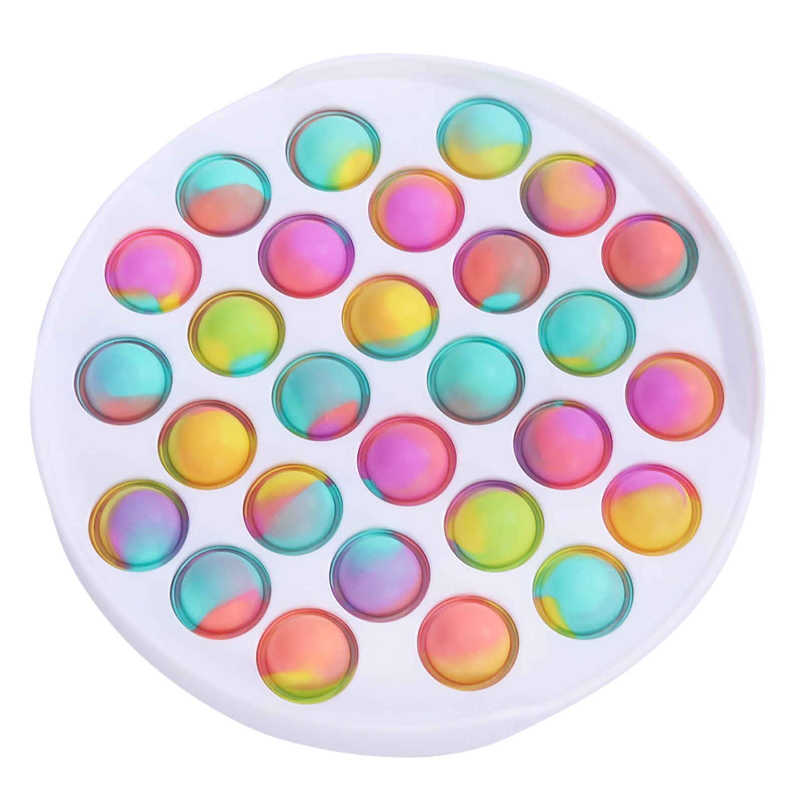 Pops Fidget Reliver Stress Toys Rainbow Push It Bubble Antistress Toys Adult kids Sensory Toy To Relieve Autism Free: L