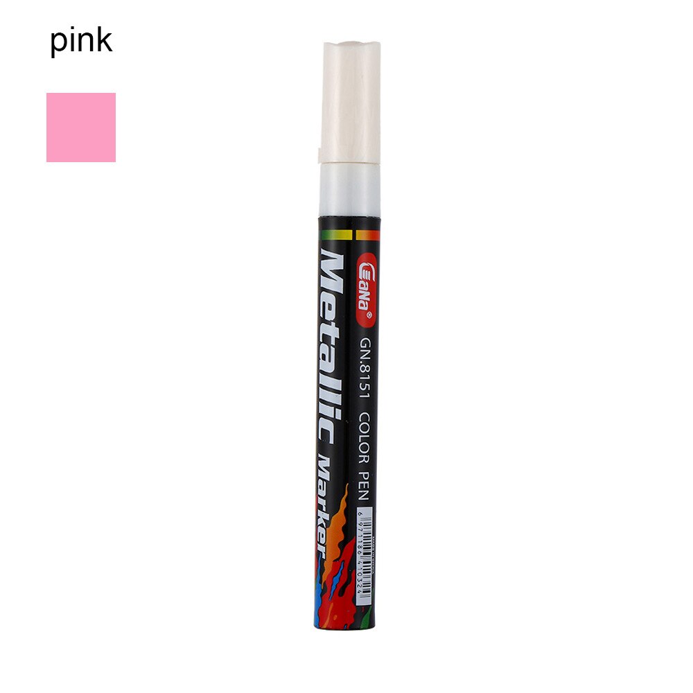 1PC Waterproof Auto Car Coat Painting Pen Touch up Scratch Clear Repair Remover Marker Car Motorcycle Tools Accessories: Pink