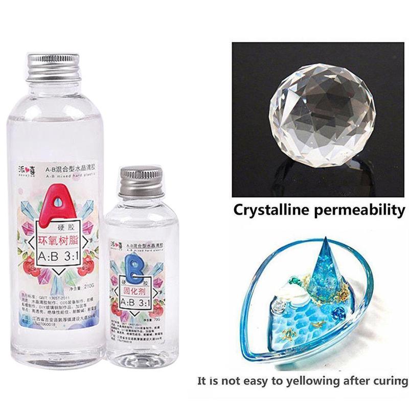 Ab Crystal Epoxy Hars Lijm Kleine Fles 1:1 Ab 1 Set Hars Mallen Maken Gereedschap Starter Set Diy Gereedschap Kits roeren Stok