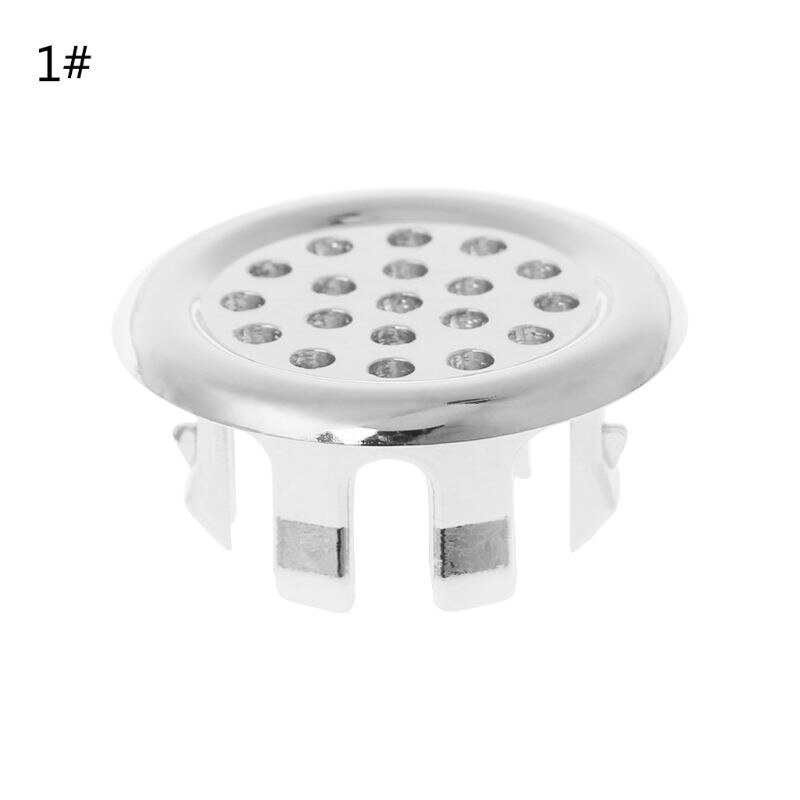 Bathroom Basin Sink Overflow Ring Six-foot Round Insert Chrome Hole Cover Cap Bathroom Accessories: 1