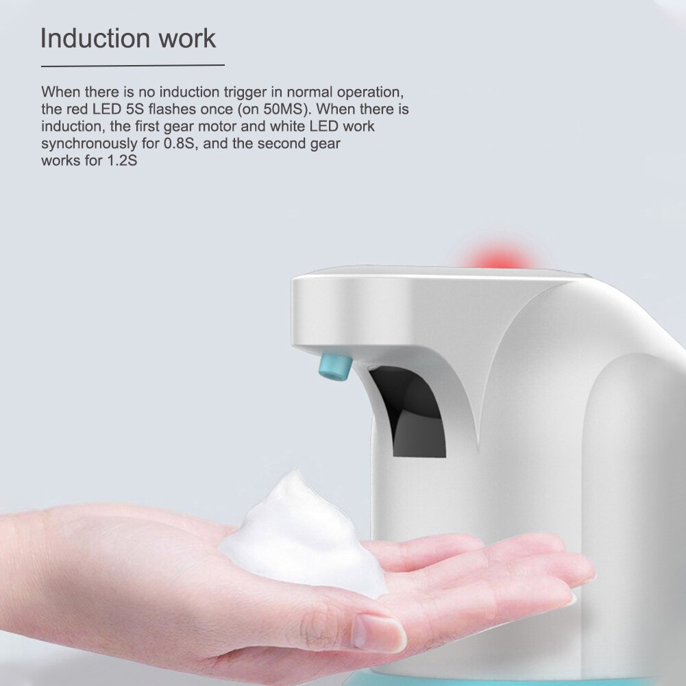 275ML Automatic Soap Dispenser Touchless High Capacity Foam Soap Dispenser for Bathroom Kitchen Hotel Restaurant