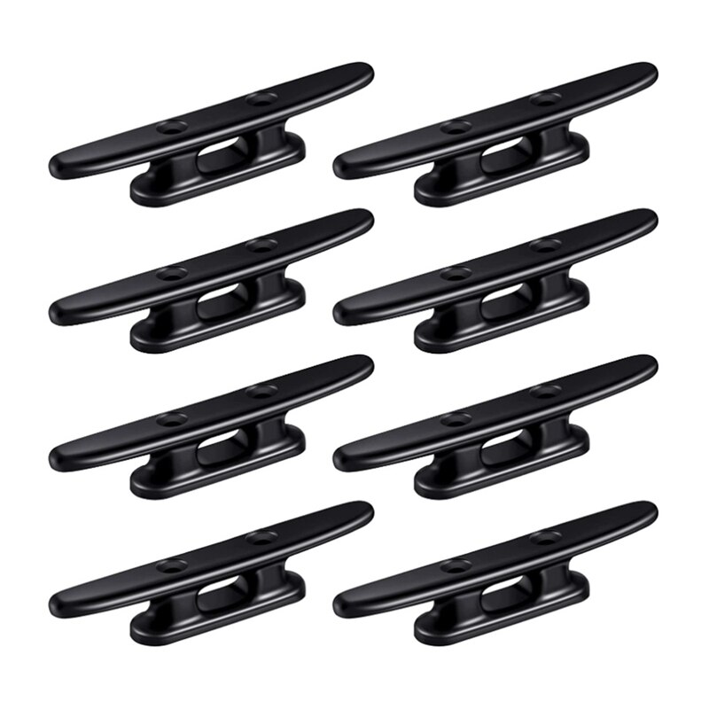 -4 Inch Black Boat Cleat Kayak Cleats Boat Dock Cleats Boat Kayak Canoe Cleat Black Strong Nylon Cleats: Default Title
