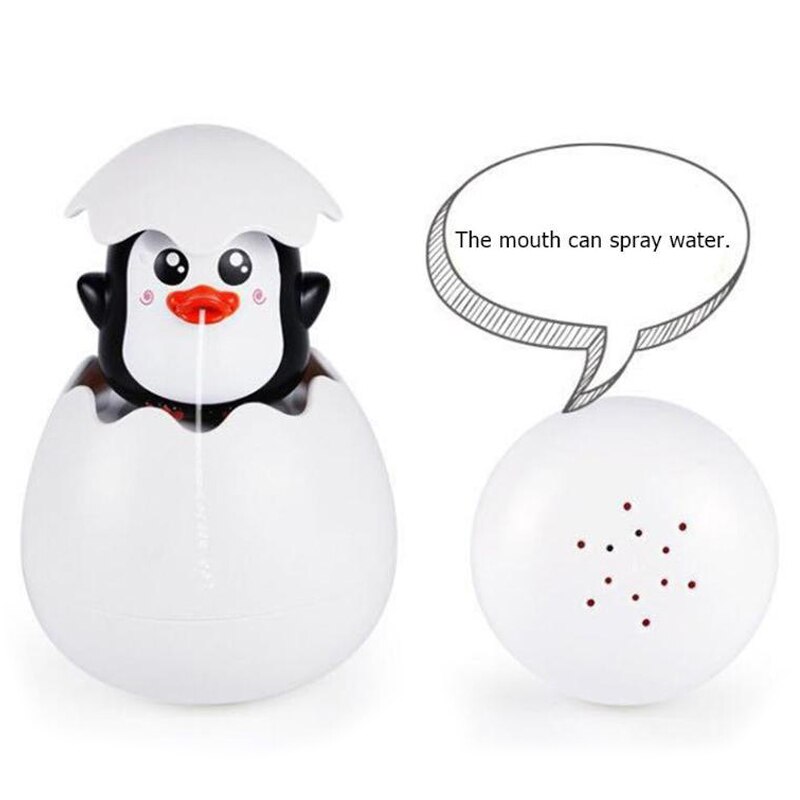 Bébé bain jouet enfants mignon pingouin oeuf eau pulvérisation arroseur salle de bain arrosage douche natation eau jouets