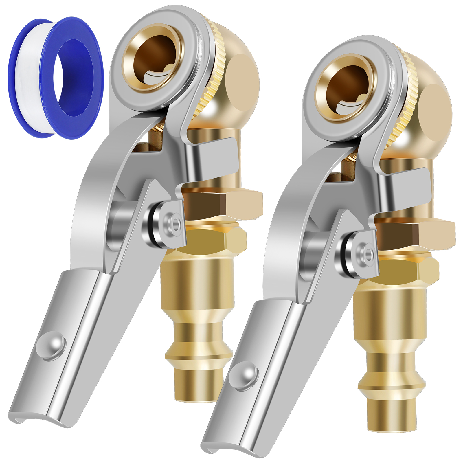 2Stck abgeschlossen Ball Reifen 1/4 zoll FNPT Langlebig abgeschlossen fließen Reifen Inflator Luft Auto Reifen Luft Futter Inflator pumpe Ventil Stecker: Ursprünglich Titel