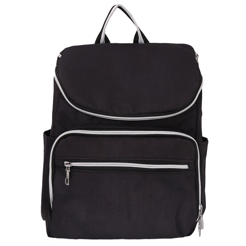 Multifunctional Mummy Backpack Large Capacity Organizer USB Charging Port with Nursery Bottle Thermal Bag Multifunction Backpack: black