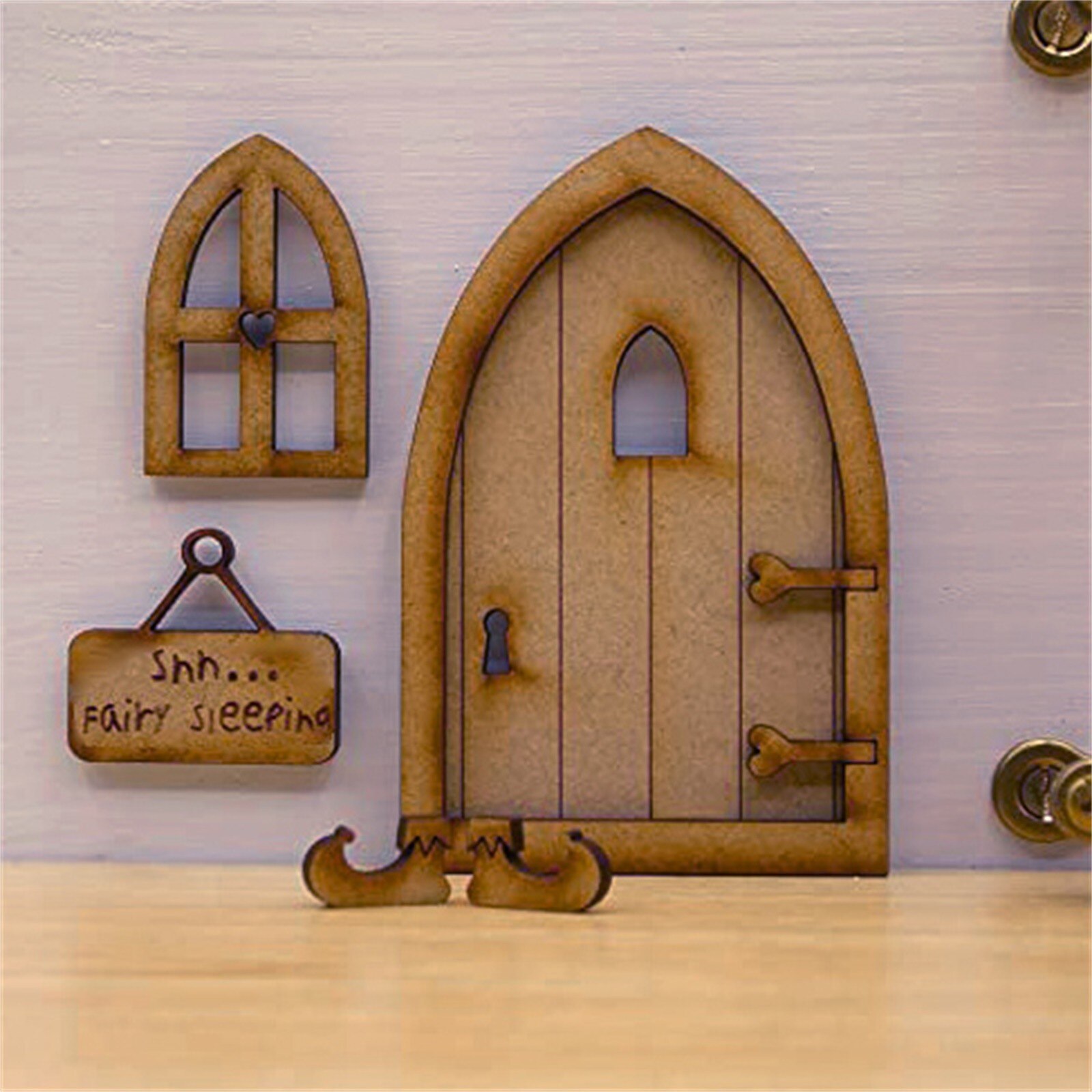 Slapen Diy 3D Diy Deur Decoratie Houten Deur Craft Kit Met Blo Micro Tuinieren Simulatie Deur Leuke Creatieve Mini Deur