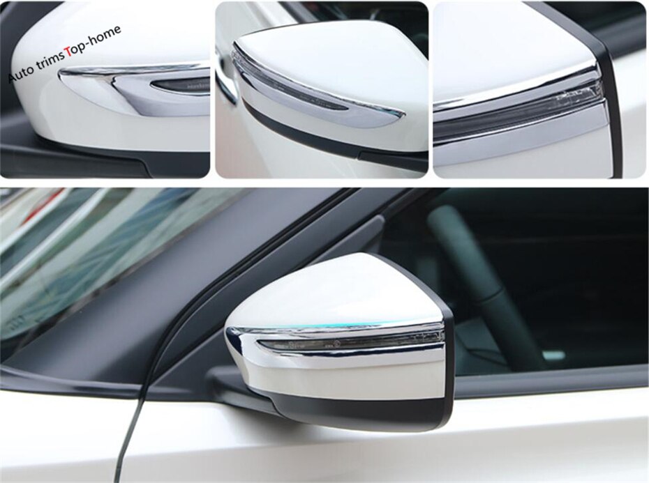 Yimaautotrims Accessories Fit For Nissan Kicks - Car Rearview Mirror Rubbing Stripes Streamer Cover Trim