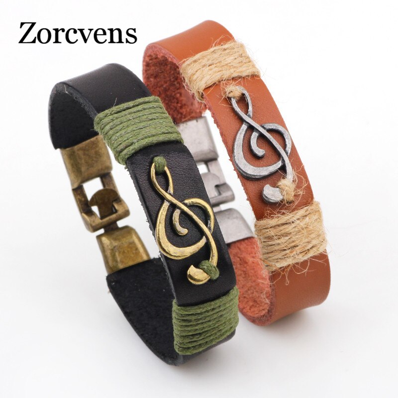 Letapi Steampunk Music Note Id Armband Voor Mannen Vrouwen Vintage Charm Music Note Rock Armbanden