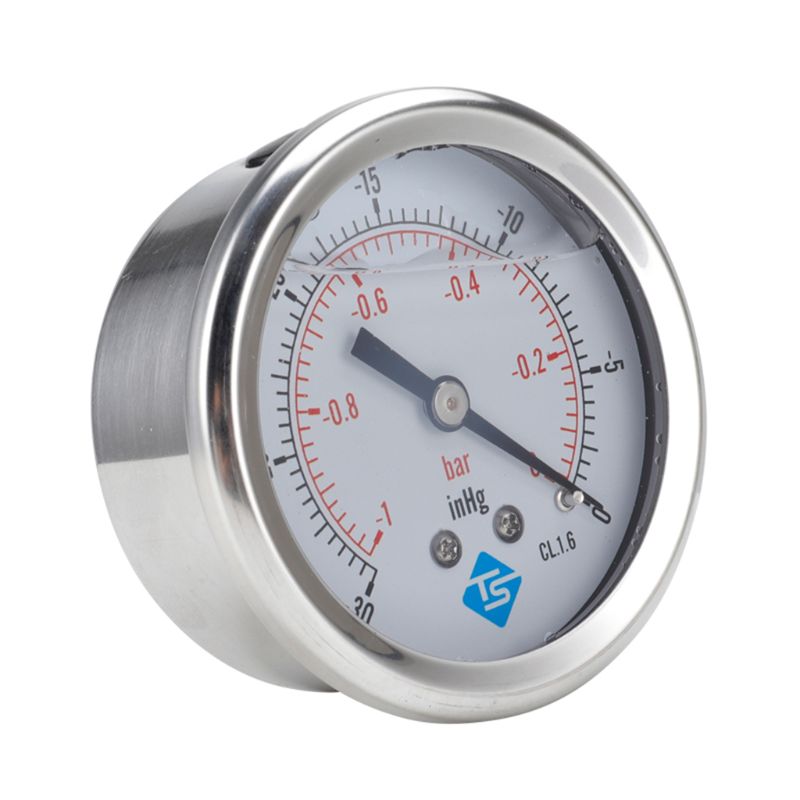 LUFAA Medidor De Vacío De Presión Compuesto Trasero 1/4 BSP Medidores Rellenos De Glicerina Dial 68mm-1~0/1/2 Bar-30 * HG + 0/15/30 PSI 1 Ud. ( Color : 2bar