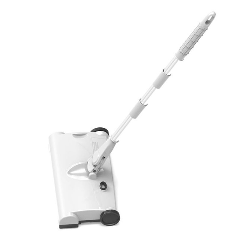 Balai électrique essuie-glace sans fil portable USB charge muet réduction du bruit tiroir boîte à poussière poignée réglable en hauteur aspirateur: white
