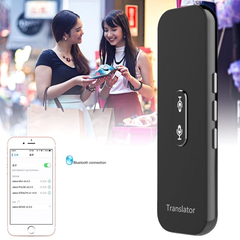 G6X Smart Voice Speech Translator with 40+ Languages Instant Bluetooth Translator for Learning Travelling Business Meet (Black)