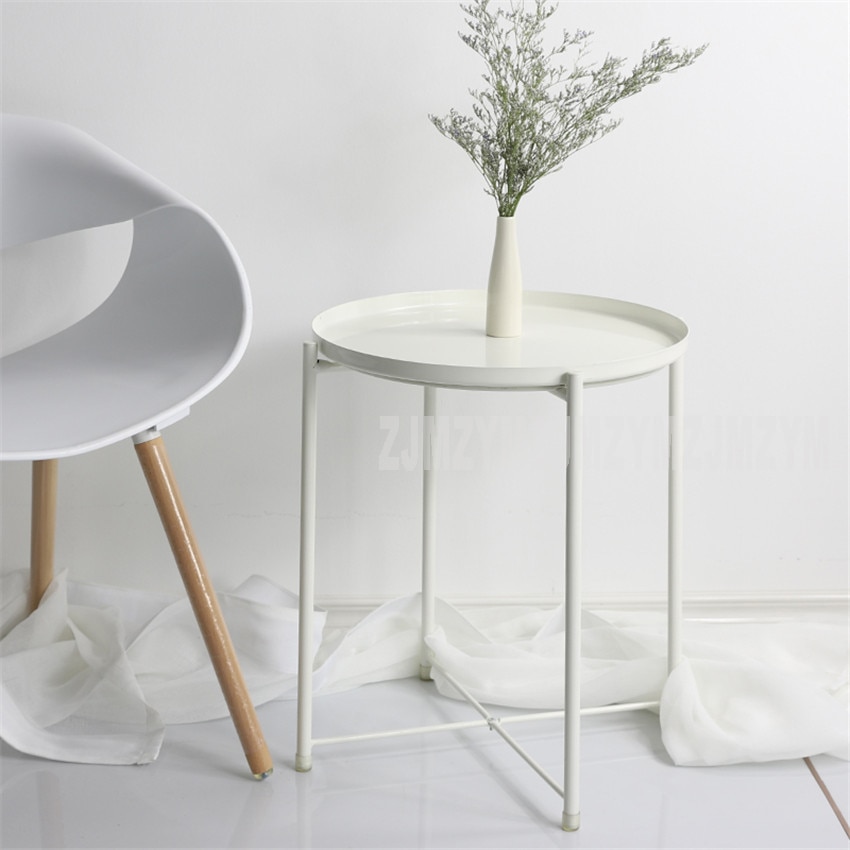 DELHI ronde salontafel van mangohout en zwart metaal - HOME67