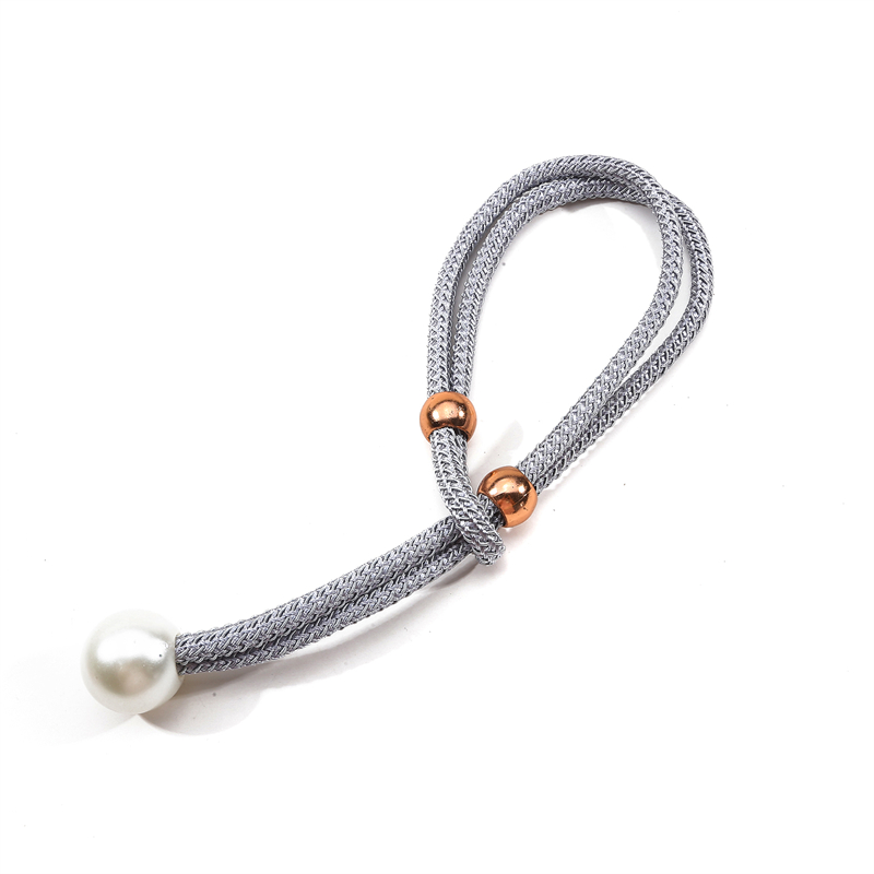 1/2 Stück Perlen-Vorhang-Raffhalter, Vorhang-Perlen-Raffhalter, dekorative Befestigungen, Seil-Vorhang-Raffhalter, kein Stanzen, verstellbare Ausziehhalter, Seil: Gelb / 30-35cm