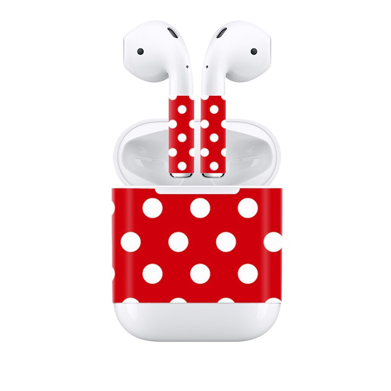 Kolorowe naklejki dla AirPods skórki naklejki wymienny samoprzylepne dekoracyjne skórka kalkomania naklejka dla Airpods winylu naklejki: 0191