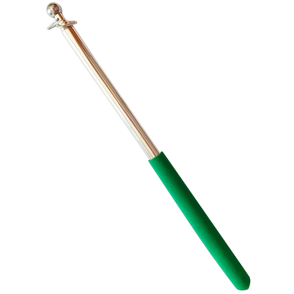 1m Portable Extendable Telescopic Stainless Steel Flagpole Banner Guide Pole for Outdoor Parades Flags Windsock